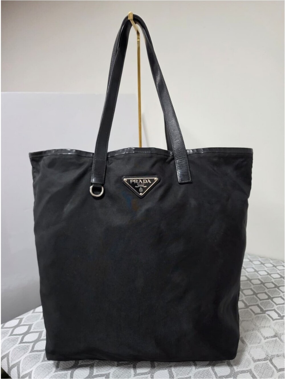 Prada Vintage Tessuto Nylon Tote Black